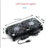 Pads Radiator with Fan for CPU PC Water Cooling System Aluminum USB Router TV / Broadband Cooling Cooled Row Heat Exchanger