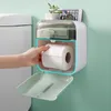 Wand gemonteerd toiletpapier houder badkamer waterdichte tissue doos toiletpapier bak plastic rolletje papieren buis opbergdoos organisator