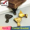 4 pezzi in scatola di vari stili antichi protezione per protezione triangolo rattan intagliato staffa decorativa per hardware per mobili