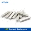 10pcs 10w Cimento Resistor 5% 0,1r ~ 10k 0,1r 0,15r 0,22r 0,25r 0,33r 0,47r 1r 1,5r 2,2r 1k 2k 10k ohm resistência ao cimento cerâmico