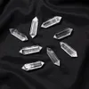 Runyangshi Natural Crystal Double Endpoint Column Clear Quartz Point Healing Hexagonal Wand Treatment Stone