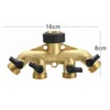 Brass 2/4 Way 3/4 "Faucet Splitter de l'eau Y-type de jardin Splateur de tuyau de jardin Distributeur de connecteur de robinet pour robinet extérieur