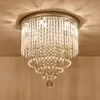 Modern K9 Crystal Chandelier Lighting Flush mount LED Ceiling Light Fixture Pendant Lamp for Dining Room Bathroom Bedroom Livingro276y