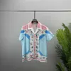 Camisa de designer masculina Summer Summer Manga Casual Button Up camisa impressa Camisa de boliche estilo praia Roupa de camiseta respirável #115