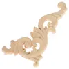 Wood Carved Corner Onlay Applique Frame Decorate Wall Doors Furniture Decorative Figurines Wooden Miniatures 15*8CM Left/Right