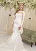 Eddy K 2024 vestidos de novia mangas largas de encaje vestidos de novia de satén