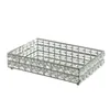 Boîtes de rangement de rangement Plateau Crystal Cosmetic pour le mariage Home Vanity Decorating Fruit Cake Candy Bijoux