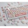 Akcesoria kremowe motyw truskawkowy keycap 133 klawisze urocze różowe keycap ptb fidivedided sublimacja xda wysokość mechaniczna klawiatura klawiatura