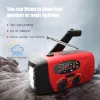 Laddare USB Charger Portable Solar Radio 1000mah Weather Radio för Camping Hand Crank Radio Emergency Falllight FM/ AM/ NOAA