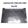 Keyboards Brand New US RU Latin Spanish Keyboard Topcase for Lenovo IdeaPad 32017ISK 32017IKB Parmrest Touchpad