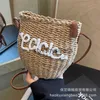 Cross Body Evening Bags Summer Beach Vacation Instagram Cute Girl Bag 2024 New Simple and Fashionable Grass Woven Shoulder H240410