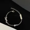 INS Style Designer Bracelets Chain Women Exquisite Wedding Jewelry Bracelet Letter Charm Bracelet 18K Gold Silver Plated Lovers Gift