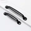 Modern Solid Single Hole Furniture Parts Hardware Accessories Drawer Door Handle American Black Kitchen Cabinet Wardrobe Handle