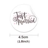 24/48pcs Happy Wedding Self-adhesive Stickers Team Bride Paper Label Sticker Handmade Love Bridal Astiackers Gift Cake Candy