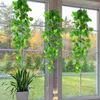 Decorative Flowers Artificial Hang Plants Indoor Outdoor Plant Decor Faux Greenery For Wall Plastic Decors