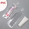 Förvaringspåsar 200 st Clear Transparent Travel Makeup toalett tvättväska kosmetisk påse PVC dragkedja arrangör