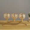 3 armes candelabras en cristal chandelle chandelle arc pont pont gobelet candeur bol de chandelier de canette pour le chandelier à la maison homedecor