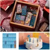 Meibum 5 Types Epoxy Resin Dominoes Molds Fondant Silicone Mold Polymer Clay Mould Cake Decorating Tools Chocolate Mould