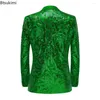 Costumes masculins 2024 Sequins Evening Party Club Suit Jacket Luxurious Wedding Dance Performance Robe Blazer Masher Coats