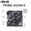 마더 보드 New AMD Ryzen 5 5600+ASUS Prime A520MK 소켓 AM4 마더 보드 DDR4 64GB PCIE 3.0 M.2 SATA 6 GBPS A520 메인 보드 AMD CPU SUIT