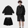 Groothandel zomerheren shirt shorts sets mannen tweedelige set