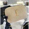 Kadın örgü haberci çanta saman omuz crossbody cüzdan yüksek kaliteli çanta çantası moda altın donanım mektup püskül dekorasyon zinciri debriyaj kanat çantaları 884 550