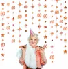 Rose Gold 60th Happy Birthday Banners Decor Number 60 Circle Dot Star Garland Hanging Streamers årsdag Sixty Party Supplies