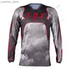 Chemises cyclables Tops pour hommes T-shirt de motocross Jersey de VTT Cross Enduro Offroad DH Jersey Séchant à séchage Bat Bat Bulle Downhill Vente Y240410