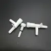 5pcs 4mm White Aquarium Air Regulator Flow Tube Pipe Divider Valve Adjustable Oxygen Pump Tank Volume Control Valve Check Valve