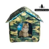 防水屋外のペットハウス厚くなった猫巣テントキャビンペットベッドテント猫猫ポータブルトラベルネストペットドッグキャットベッドテント