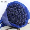 Yo cho blue rose head gam crystal rose glitter head geam 1 коробка 30 шт. Домашняя свадьба Декор Свядь Святого Валентина Подарок Блинг Цветы