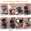 1 Ställ ljus Making Kit Pouring Pot Wicks Sticker Diy Candle Fixator Craft Tools Diy Handgjorda vaxljus med för bröllopsfest