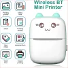 Printers mini -printer draagbare pocket thermische printer met 10 rollen papier Bluetooth draadloze slimme printer QR -code inktloos afdrukken