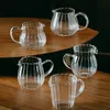 Puche à lait transparent Borosilicate Borosilicate Café vers une sauce à la crème Barista Craft Latte Art Thé tasse de lait loudeur Pichet