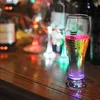 LED Light Sticker 4 Lights Colorful LED Coasters Glow in the Dark Flashing Wine Bottle Sticker Bar Party Luminous Croaster Toys