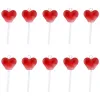 10pcs Shape de coração Candy Lollipop Resina encantos DIY Finding Kawaii 3D Brinco de teclado Pingente Charms para jóias que produzem supuplos