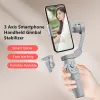 Gimbals 3 eixos de mão estabilizadora de cardan para iPhone Android Smartphone Bluetooth Connection Kit Gimbal Selfie Bust Tripod Selfie