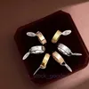 Anneaux de concepteur haut de gamme pour femmes carter ring super looks belles belles hauts anneau amour couple anneau épais électroplate de la chaîne en or rose original 1: 1 avec logo réel