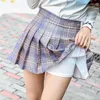 Skirts High Waist Solid Pleated Mini Skirt For Women Summer Spring Korean Preppy Style Fashion Cute A-line Y2K Skort Clothes