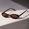 Vintage ovala solglasögon män lyx varumärke designer små solglasögon retro mode kvinnor oculus 240326