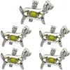 10 pezzi Classic Dog Babbund Charm Cange Cage Locket Aromatherapy Diffuser Collana a pendente Bracciale per gioielli regalo Bulk