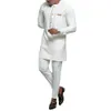 Mens Social Suits Juego de 2 mangas largas de mangas para hombres Festival Festival Fiesta African Estilo étnico M4XL 240409