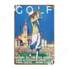 Golf in Miami Vintage Travel Poster Metalen teken Wall Plaque Retro Bar Cave Cinema Garage Tinnen Posters