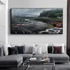 Nurburgring Rally Road Sports Car Track Canvas Målning Affisch Print Forest Landscape Wall Art for Living Room Home Decor Cuadro