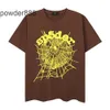 Designer Men's Short Sleeve Street Fashion 2024 Summer New Fashionable Brand SP5DER 55555 SPIDER WEB Mönster tryckt kortärmad unisex