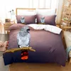 Parrot Duvet Cover Zestaw Król/Królowa Rozmiar Piękny szary motyw papugi