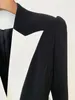 Suisse pour femmes High Street 2024 Designer Jacket Color Bloc Single Button Blazer