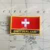 Svizzera nazionale bandiera nazionale patch badge scudo e forme quadrata un set sulla decorazione dello zaino in fascia da braccio di stoffa