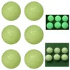 6 PCs/lot Golf Fluorescent Ball brilha automaticamente à noite, a bola de treino ao ar livre pode ser usada repetidamente bola brilhante de golfe