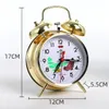 Luxury Vintage Alarm Watch Manual Manual Corloge Creative Gold Retro Retro Horloge Metal Motion Table Table Clocks Gift